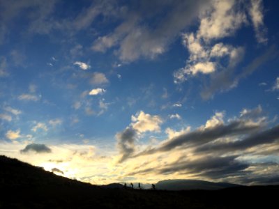 Silhouette Top of Climbing Trail Beck Lake