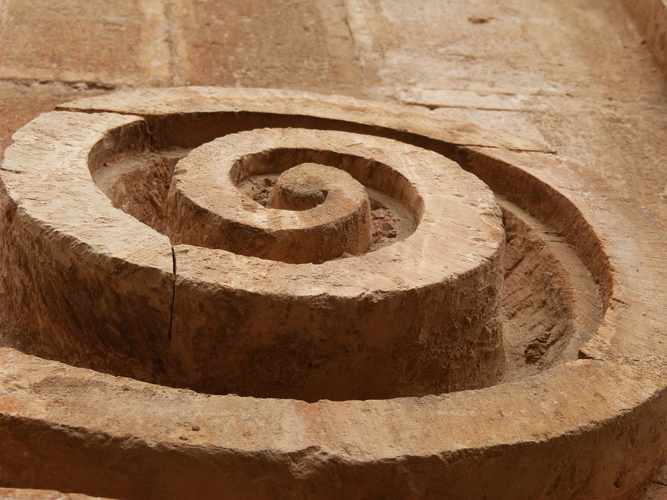 Carved stone church relief
