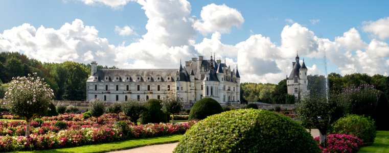 Château de Chenonceau, exterior, panorama 2
