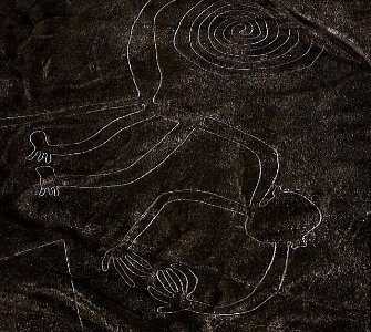 Figura de el mono en las líneas de Nasca, Ica Perú