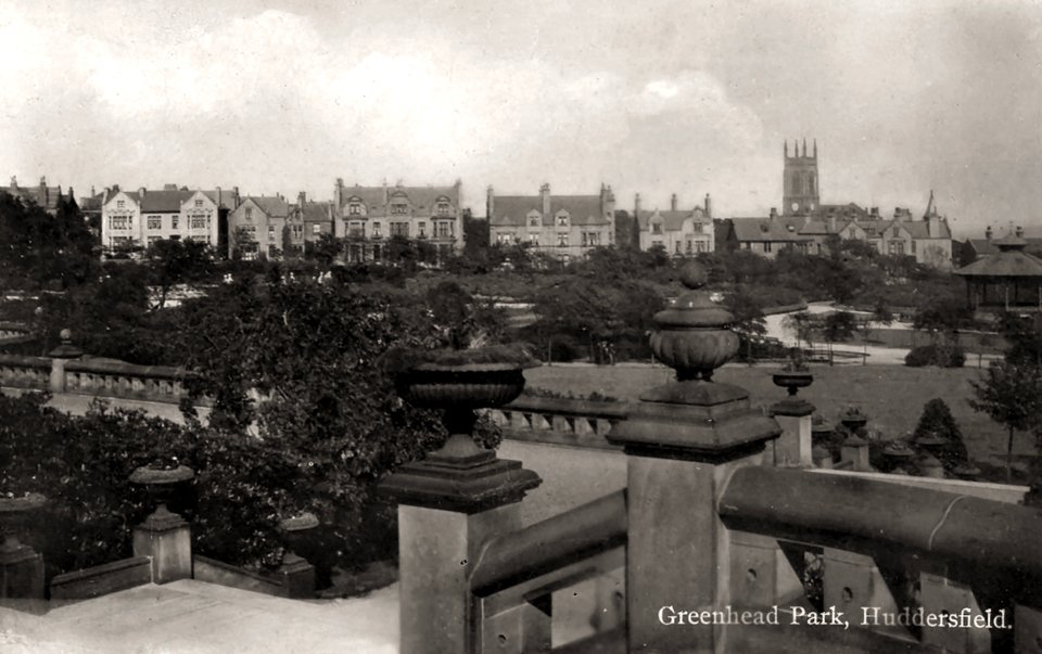 1930s photo postcard of Greenhead Park