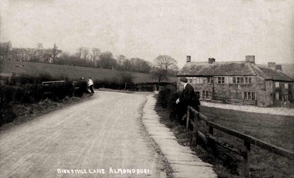 1910s photograph of Birks Mill Lane, Almondbury