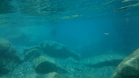 under water