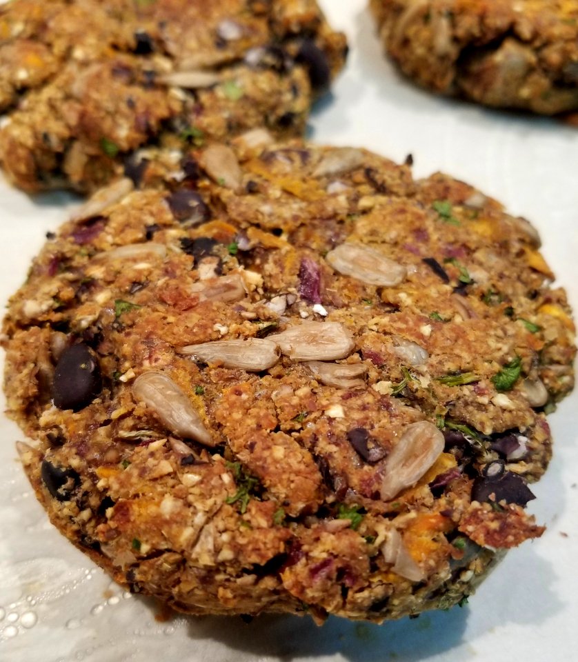Day 075 those animals they're so scary. They're living on nuts and berries. Vegan burgers