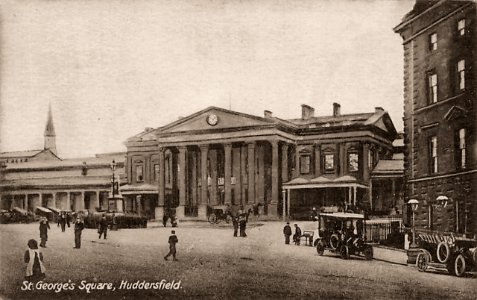 undated photo postcard of St. George's Square, Huddersfield photo