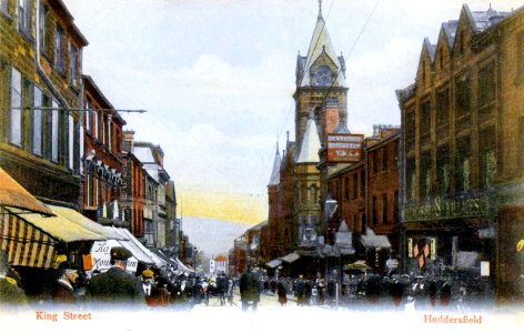 undated postcard of King Street, Huddersfield