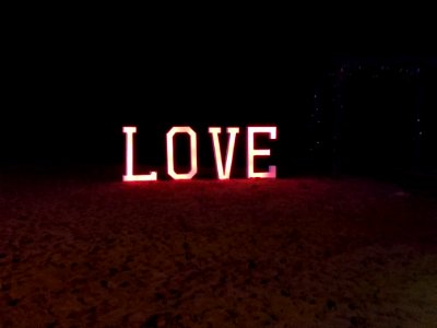 Love lit up photo