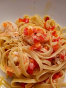 Day 333 shrimp pasta