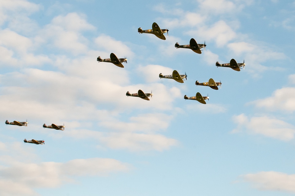 Flypast airshow iconic aircraft