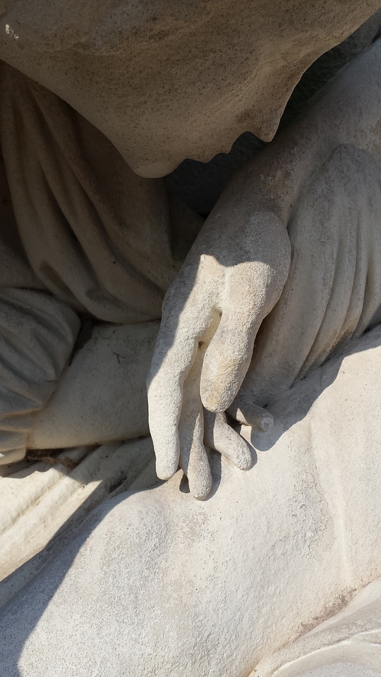 Stone figure sculpture stone hand