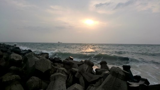 staring at the sea