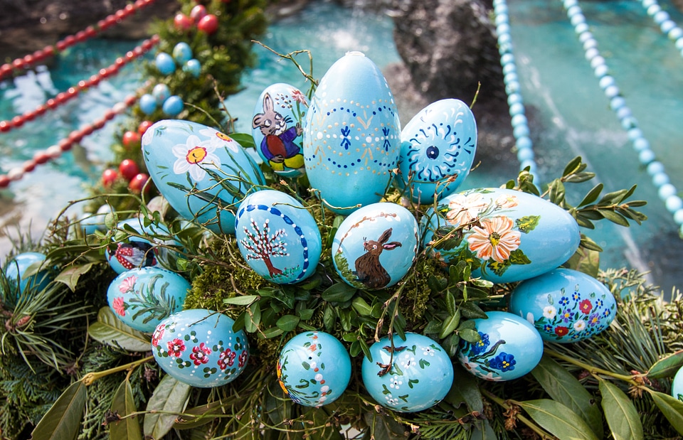 Colorful customs painted egg