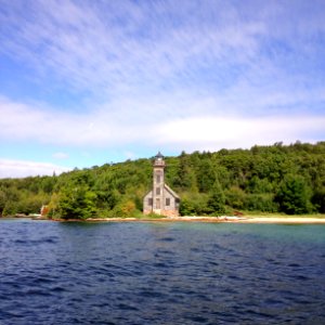 Grand Island East Channel Lighthouse at Pictured Rocks National Lakeshore