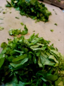 Parsley and basil for cioppino