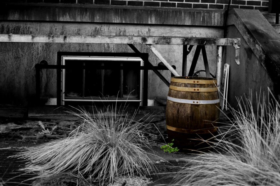 Hidden in a coner is a barrel