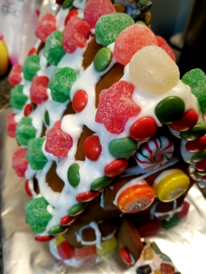 Day 257 gingerbread house in progress