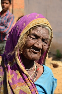 Indian woman blind photo