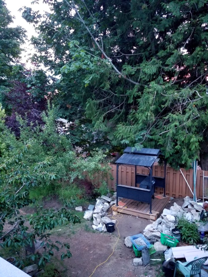 Day 181 no railings so far but the Trager has a new home.