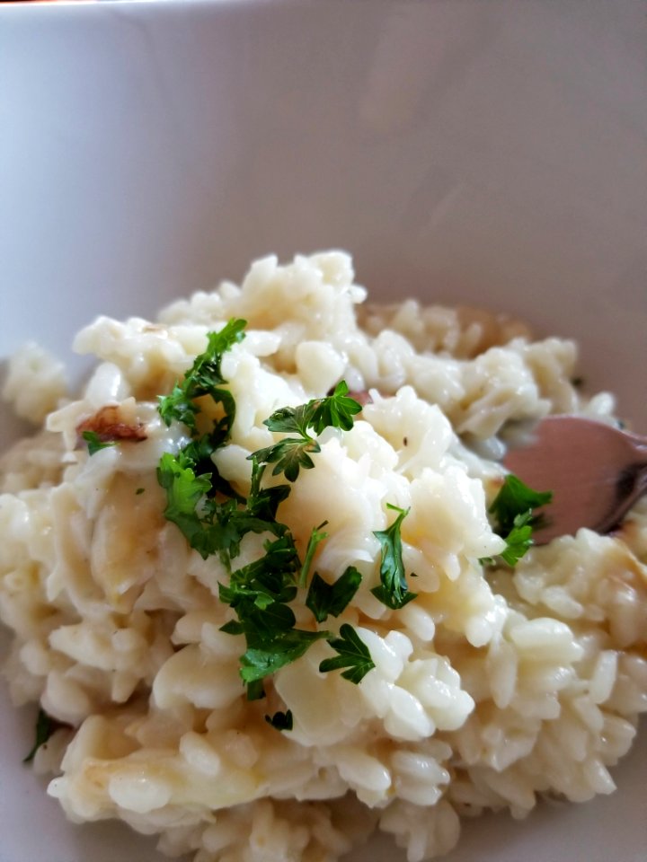 Day 153, leftovers again... crab risotto