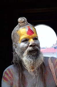 Old man sadhu beard photo