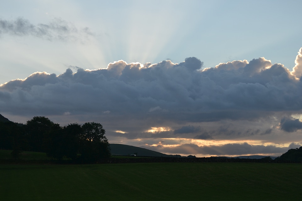 Cloudy rays evening