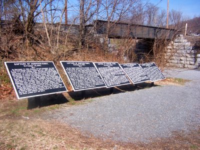 Capture of Harpers Ferry, War Dept Markers near The Point