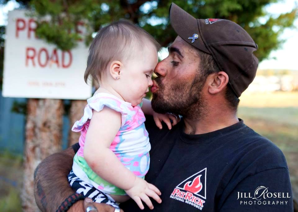 Patrick Environmental Firefighter returning home to his daughter.