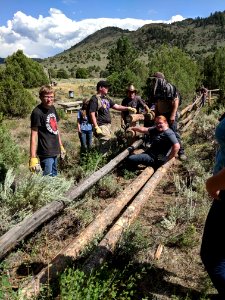 CoreKidsFixingFence.CorralCreekCampground