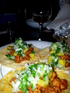 Tacos al pastor. Our first try. Delicious. photo
