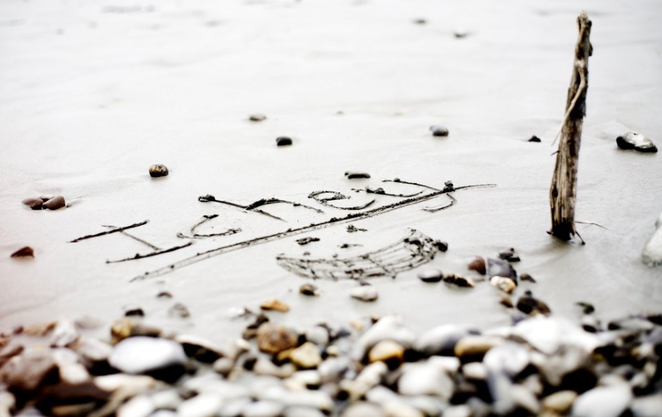 Drawing in the sand