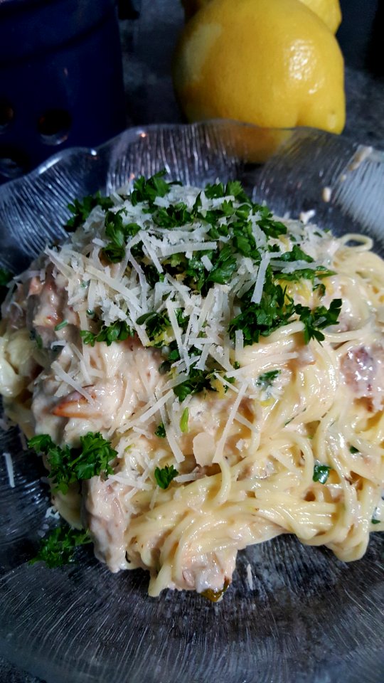 El segindo cursor. Crab and Angel hair pasta