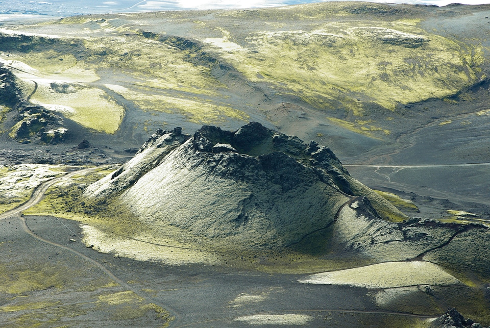 Volcano crater foams