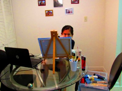 My Wife Hard At Work Painting