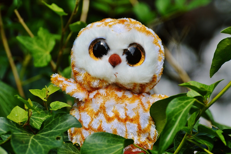 Glitter eyes stuffed animal soft toy