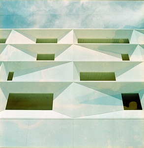 Contemporary windows facade photo