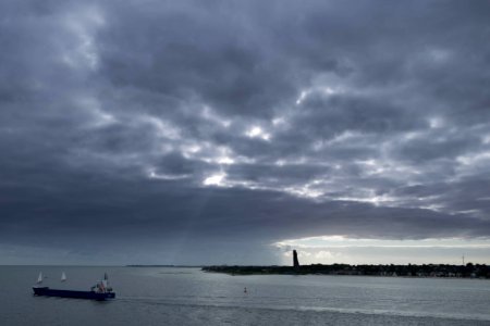 Sky over Kiel, Germany photo