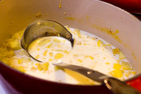 Soup in progress
