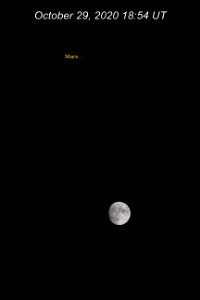 Conjunction of the Moon and Mars