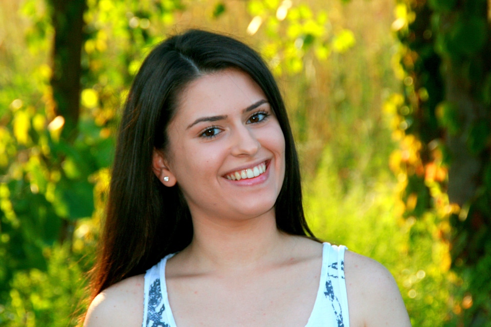 Smile beauty dark eyes