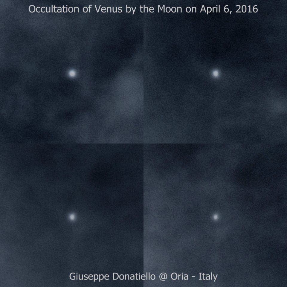 Daytime Occultation of Venus by the Moon on April 6, 2016