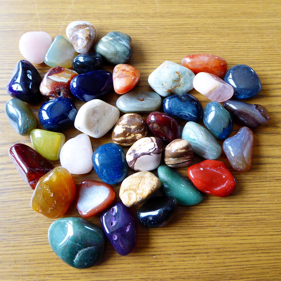 Colorful stone gems agate