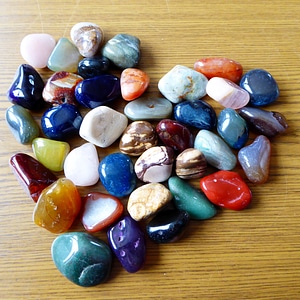 Colorful stone gems agate