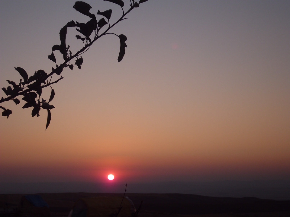 Afghan village sunset