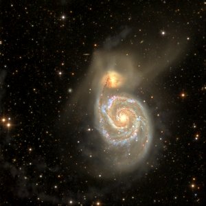 Messier 51 stellar streams and tidal tails photo
