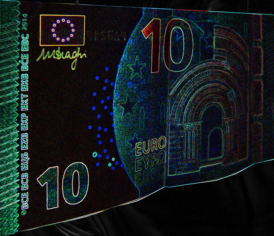 Euro dollar bill currency