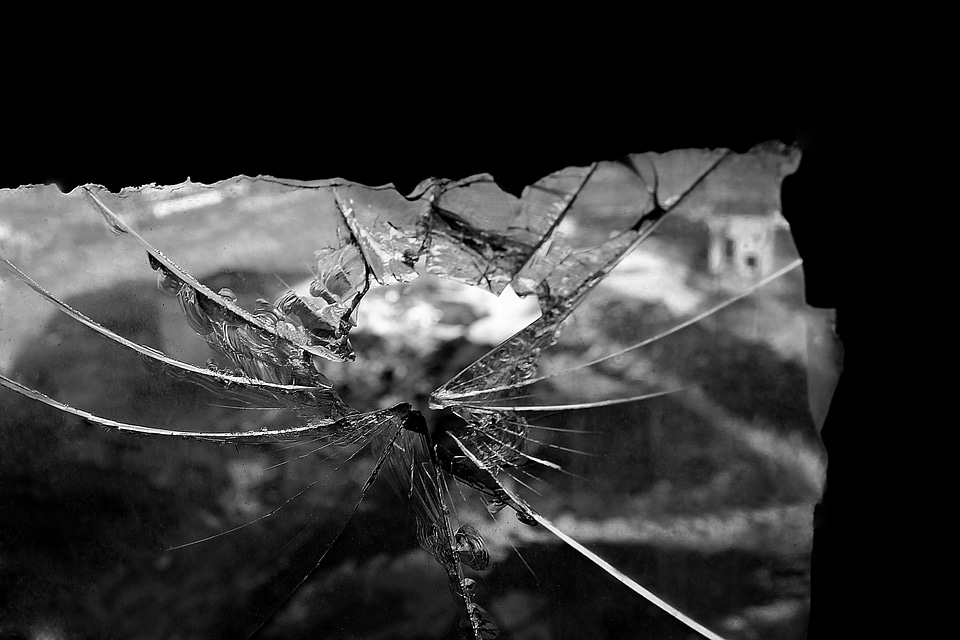 Shards black and white solitude