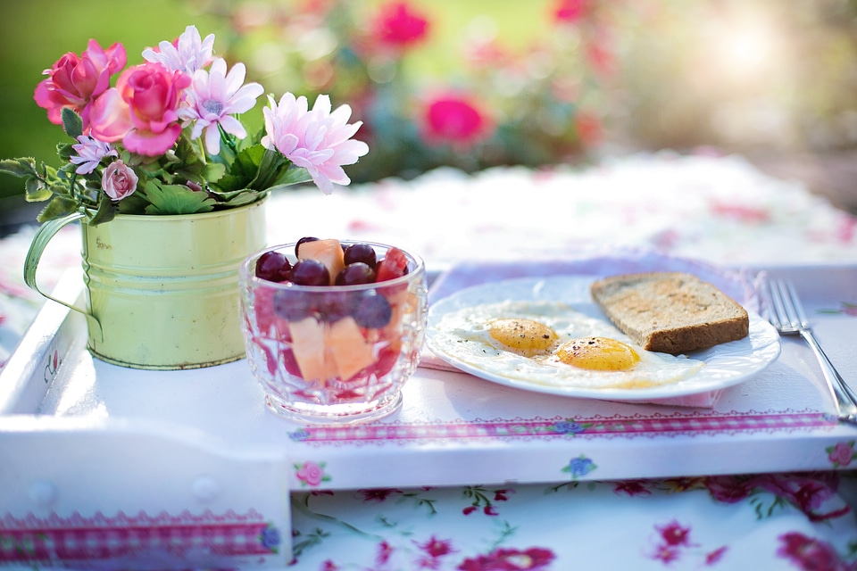 Egg food plate photo