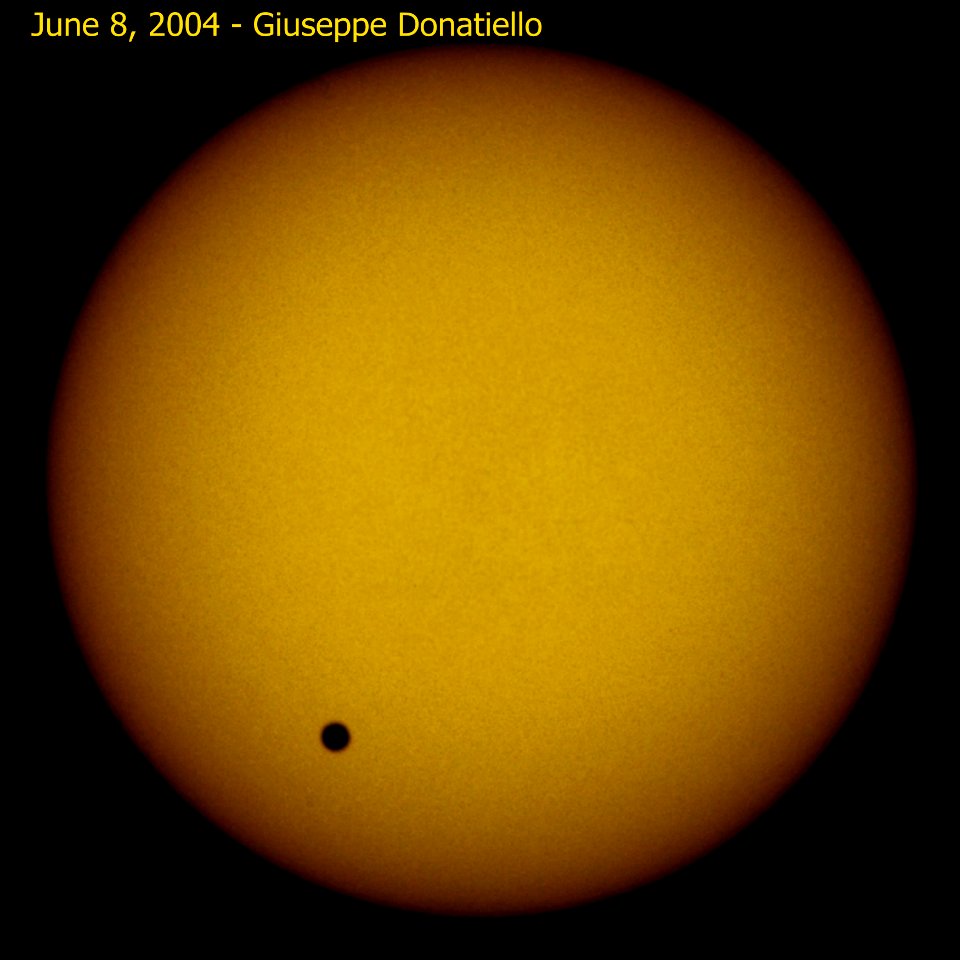 Venus transit on June 8, 2004