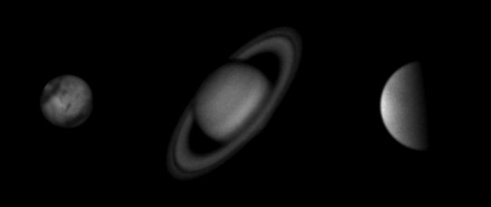 Mars, Saturn and Venus