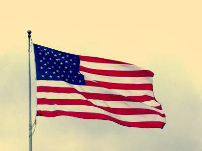 vintage USA Flag photo